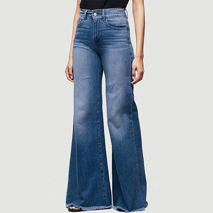 Slim Fit Flared Denim Jeans - Kia Day Design