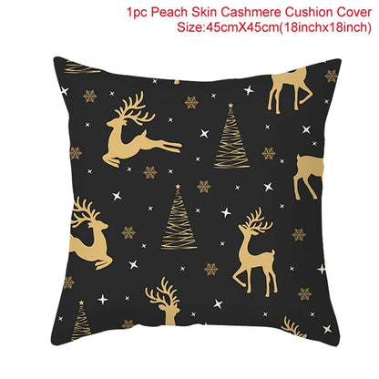 Cartoon Christmas Pillow Cover Kia Day Design