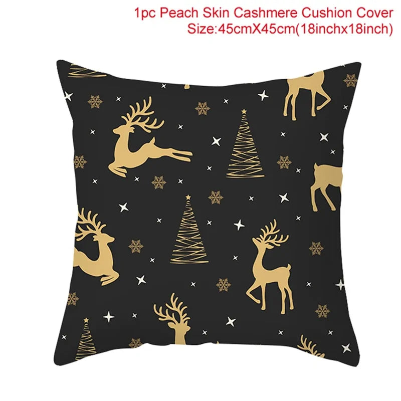 Cartoon Christmas Pillow Cover Kia Day Design