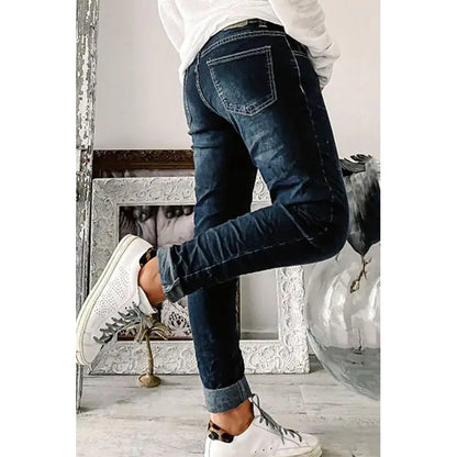 Women's LAZADA Five-Button Denim Skinny Jeans - Kia Day Design