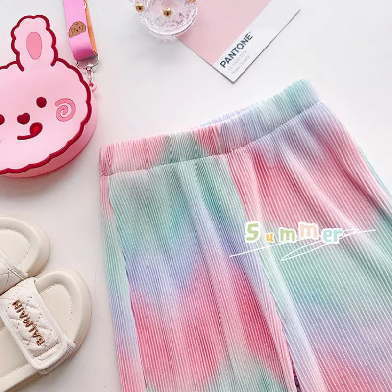 Rainbow Tie-Dye Baby Pants - - pajama