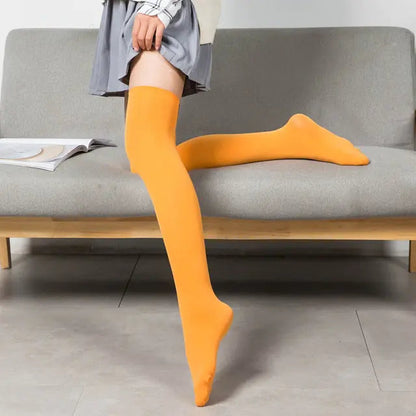Solid Color Long Socks Kia Day Design
