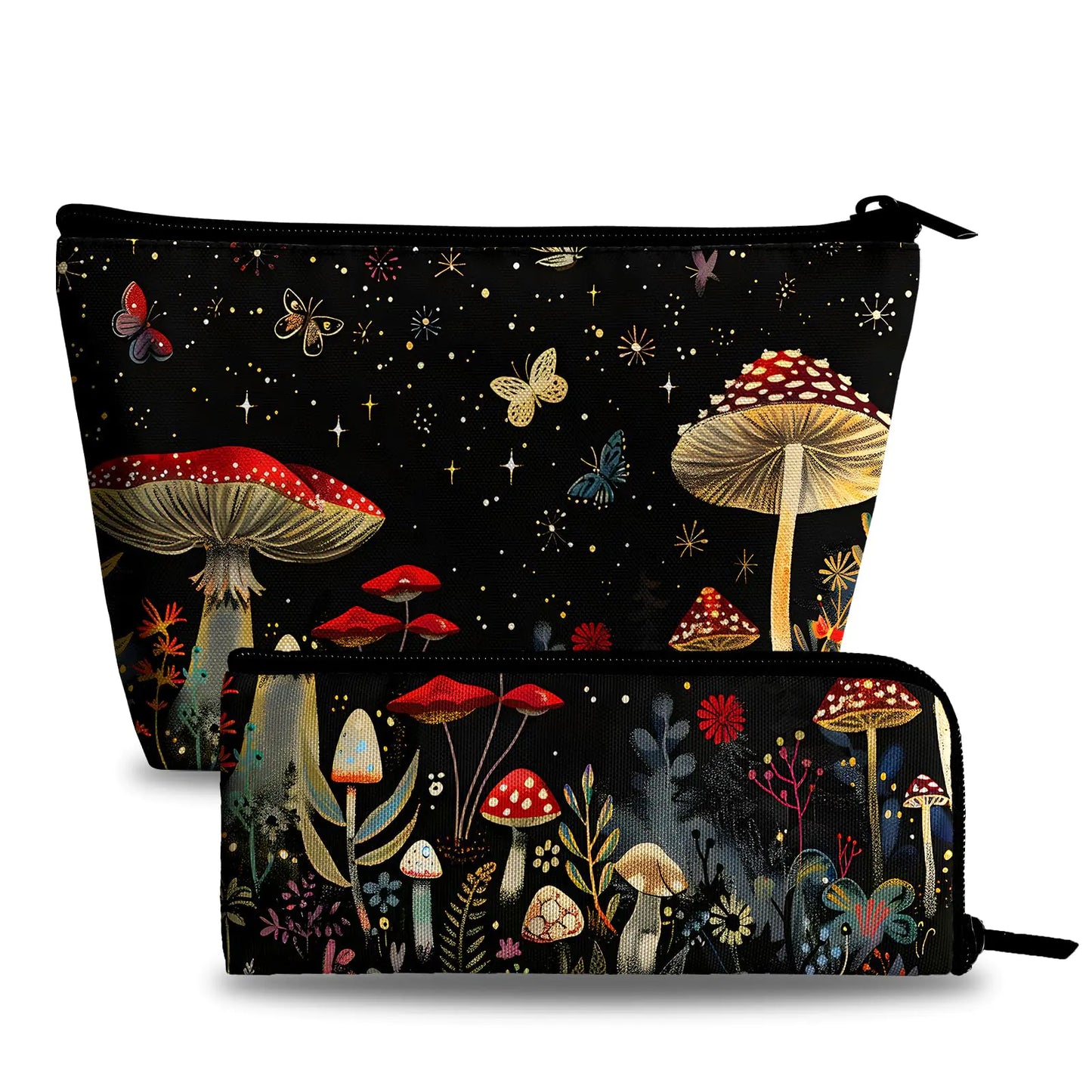 xiaotcq Mushrooms Cosmetic Bag - - Bags