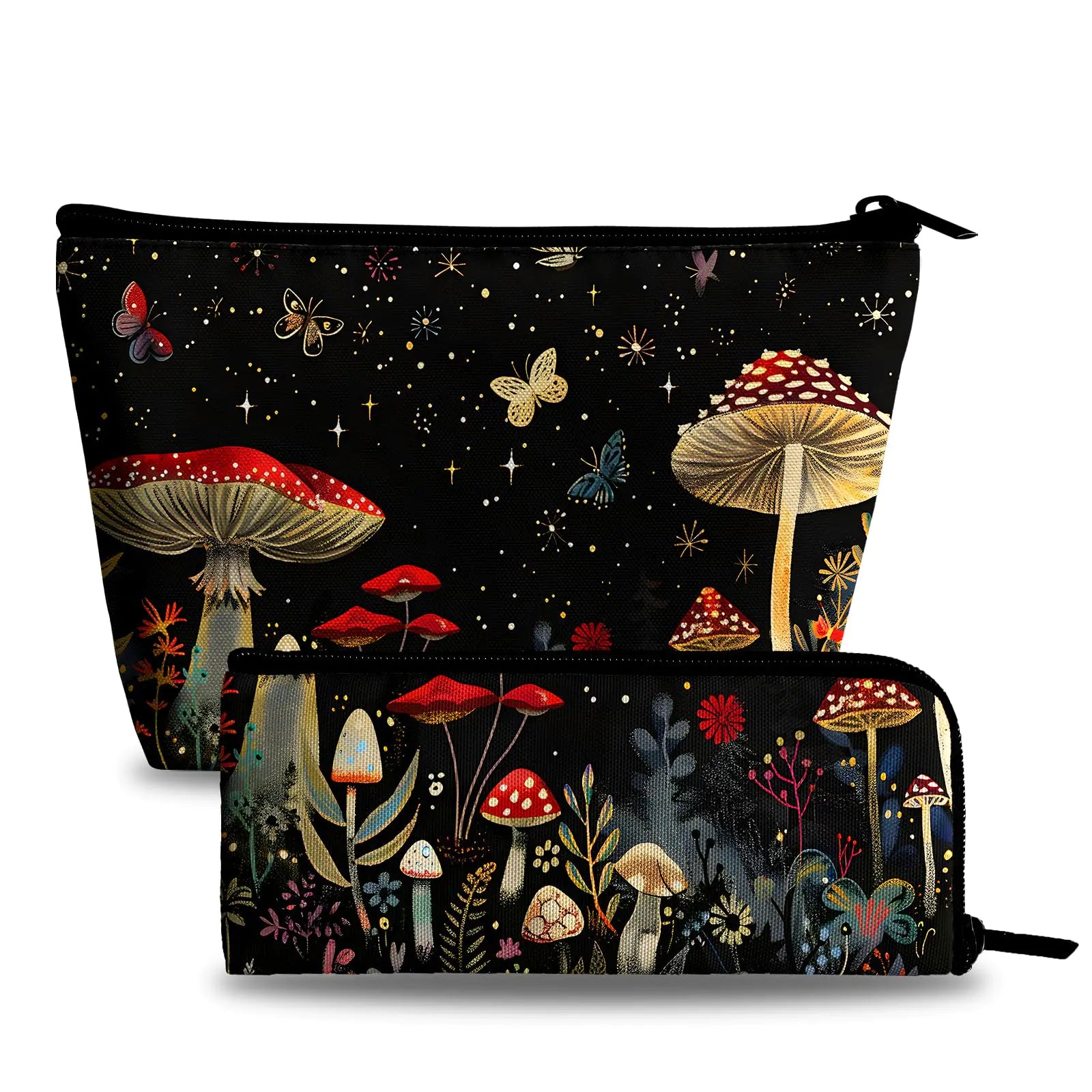 xiaotcq Mushrooms Cosmetic Bag - - Bags
