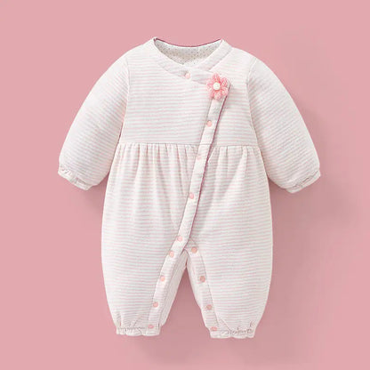 Newborn Baby Cotton Jumpsuit Pink 9-12M