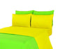 Tache Lemon Lime Bright Yellow & Green Reversible Duvet Cover Set (DC36PC-YG) - 6 Piece Set - Duvet Cover