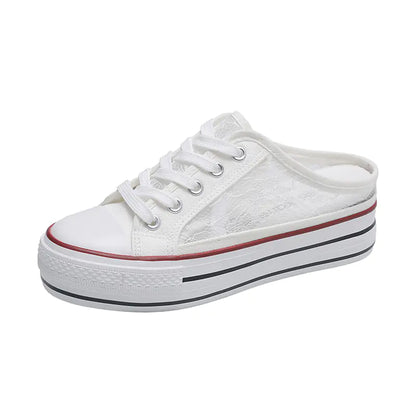 Women's Thick-Soled Breathable Canvas Sneakers - Kia Day Design