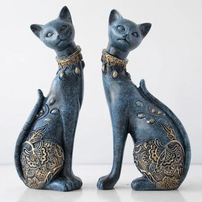 Figurine Decorative Resin Cat Statue Kia Day Design