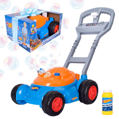 Hot Wheels Bubble Lawn Mower for Toddlers - n a - bubble mower
