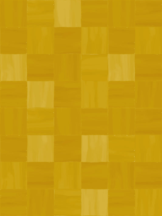 Zellige Wallpaper, mustard - LUXE Peel & Stick - Wallpaper