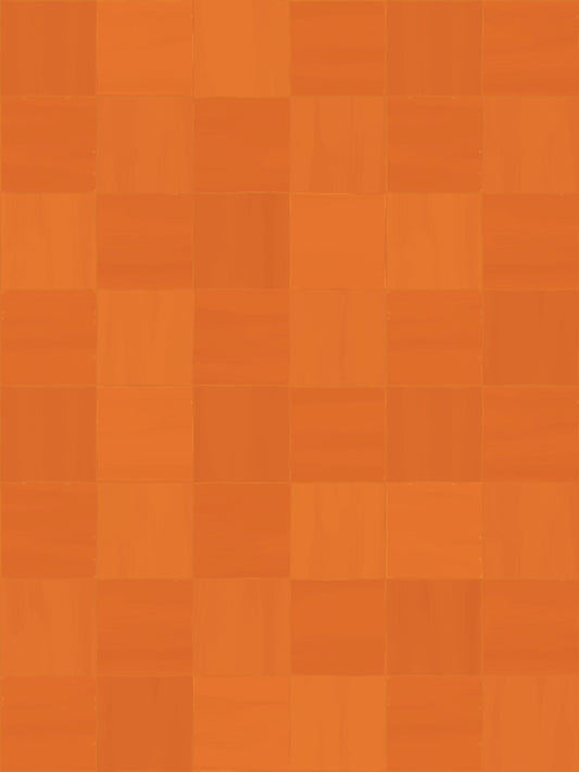 Zellige Wallpaper, orange - LUXE Peel & Stick - Wallpaper