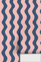 Ziggy Stripe Wallpaper, blue and pink- Samantha Santana Creative- {{Product type}}
