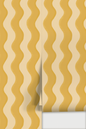 Ziggy Stripe Wallpaper, light apricot and mustard- Samantha Santana Creative- {{Product type}}