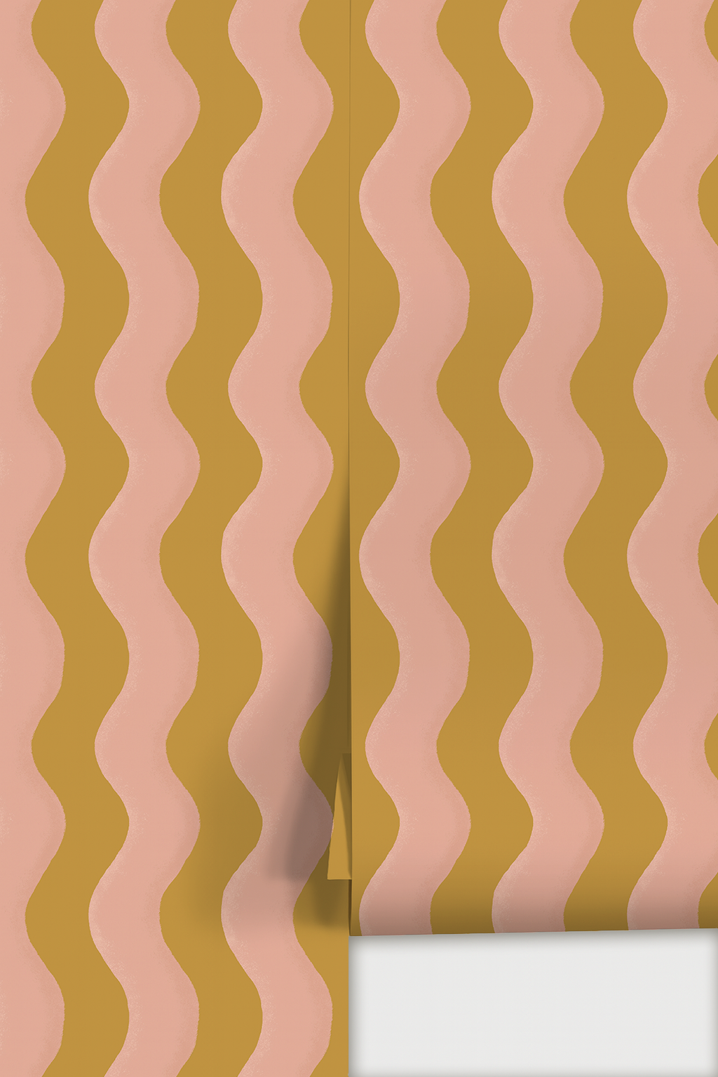 Ziggy Stripe Wallpaper, yellow and pink- Samantha Santana Creative- {{Product type}}