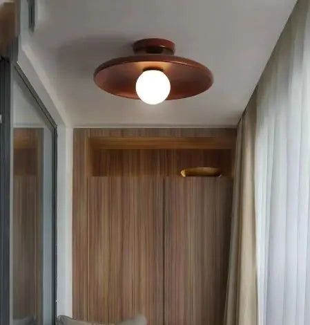 Round Wooden Ceiling Light