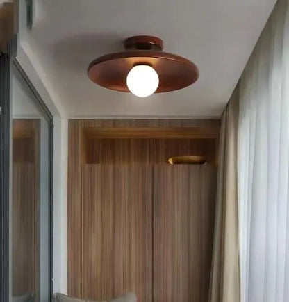 Round Wooden Ceiling Light