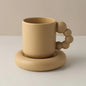 Creative Handmade Flower Coffee Cup Cream