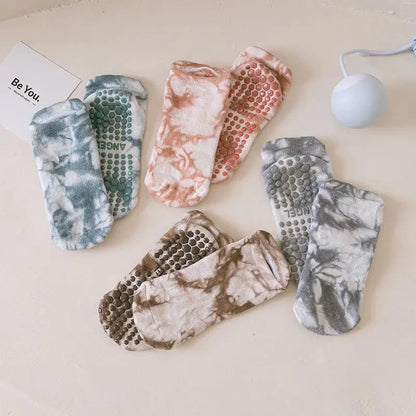 Breathable Tie-Dye Yoga Socks Kia Day Design