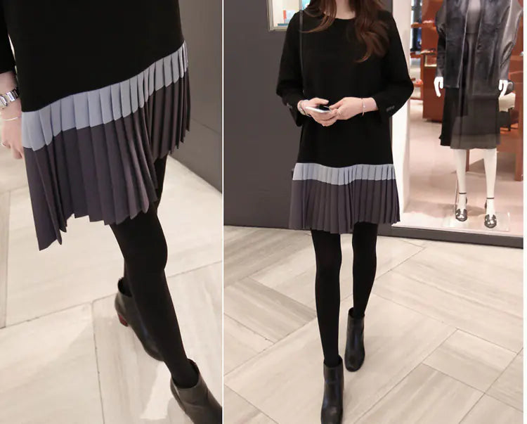 Maternity Dress, Loose Plus Size Sweater Dress - Kia Day Design