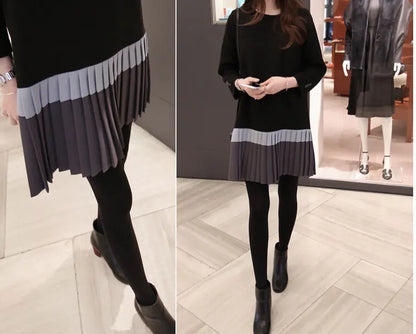 Maternity Dress, Loose Plus Size Sweater Dress - Kia Day Design