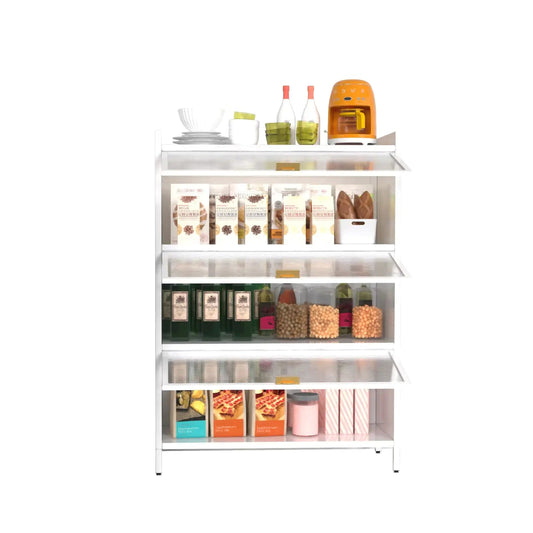 4 Level Glass Flip Door Cabinet - - cabinet