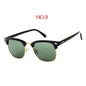 Classic Brand Designer Vintage Square Sun Glasses black dark green