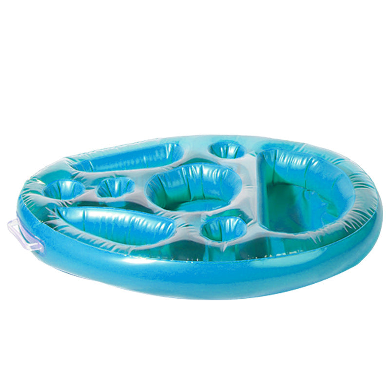 Pineapple Pool Drink Holder & Floating Snack Tray - Blue 1 PCS - pool float