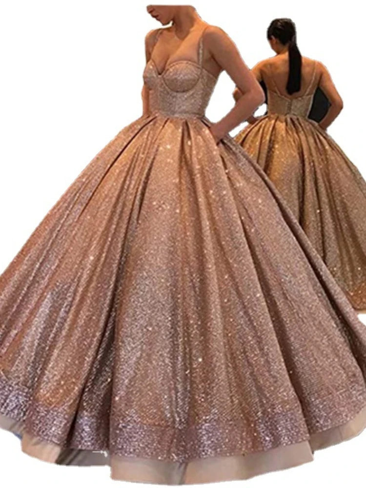 Backless Halter Dress with Shiny Pleated Skirt - - dress