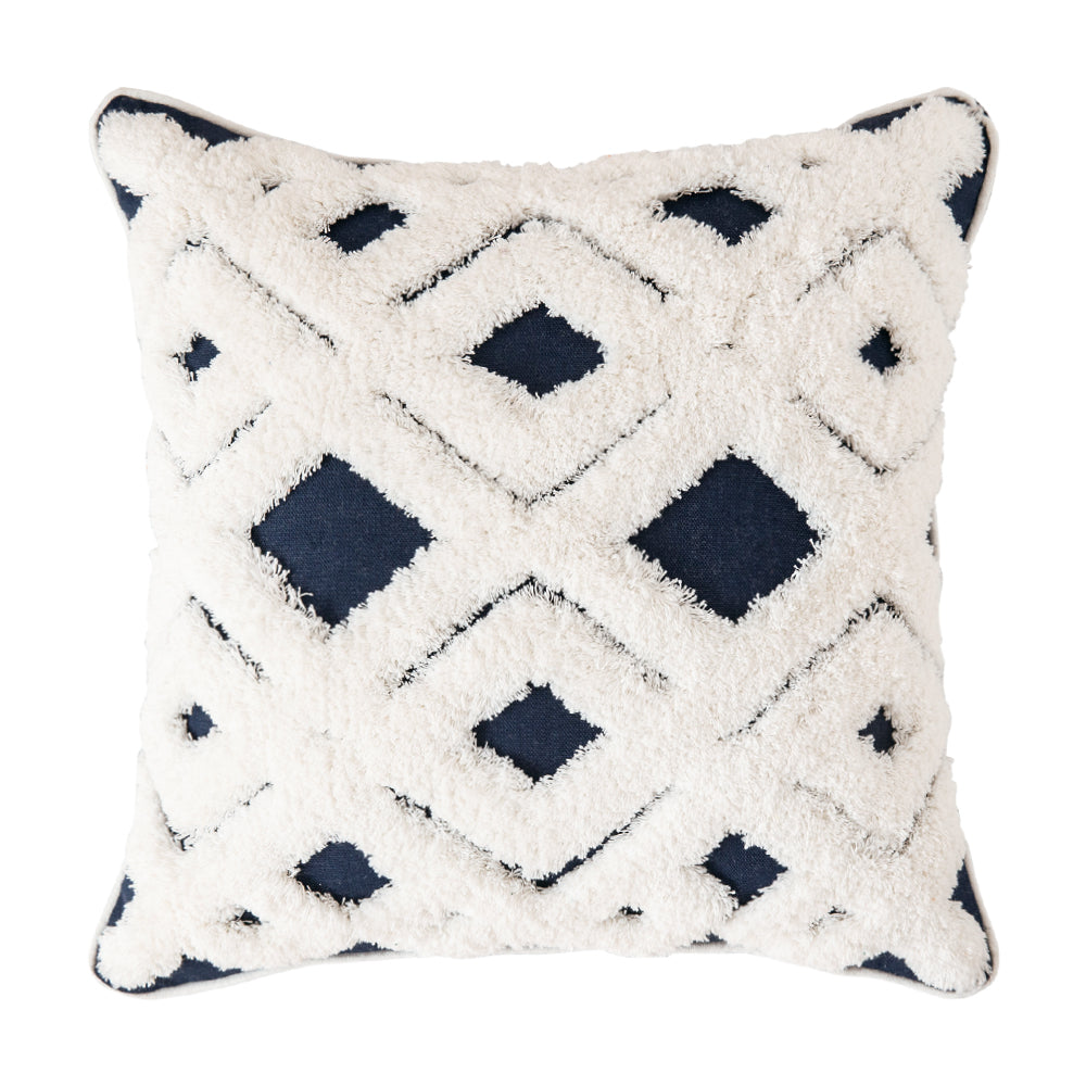 Cotton Macrame Pillow Case Woven Tufted Throw Pillow Cover With Tassel