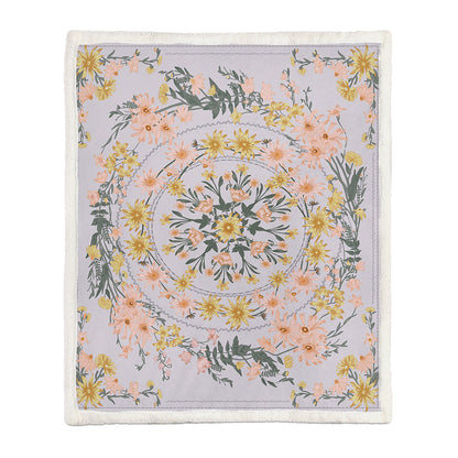 Chinese Floral Flannel Blanket – Soft Printed Throw in Multiple Sizes - 9 Style - Blankets
