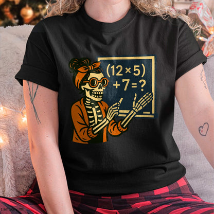 67 Teacher Halloween Skeleton Six Seven Meme Brainrot Math T-Shirt - Halloween Unisex T-Shirt/Hoodie - NGHL00 - -