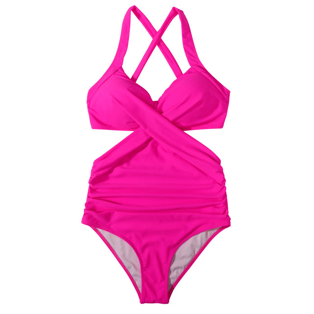 Chic Halter Monokini Beachwear for Women - B4618RR M - swimwear