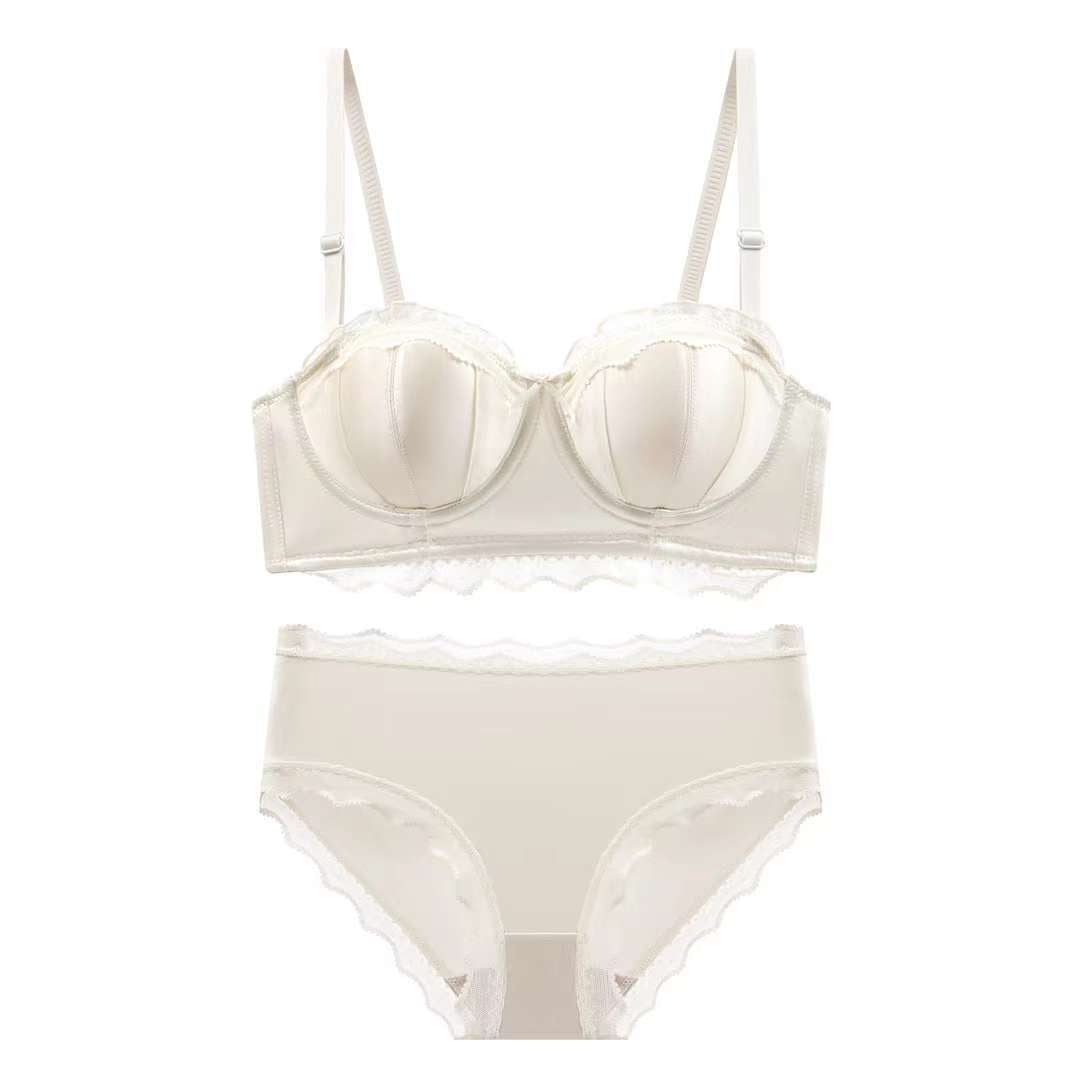 Lace Bustier Bra for Wedding Supports and Shapes - Noble champagne suit 32 70AB - bra