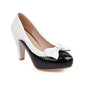 Colorful Princess Bow High Heels and Flats - Black 35 - heels