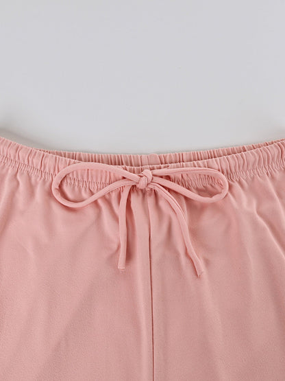 Lace Trim Cami & Pants Lounge Set- Shopimist- {{Product type}}