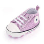 Fashionable Cute Canvas Shoes for Newborn Babies - Purple 13cm - baby shoes