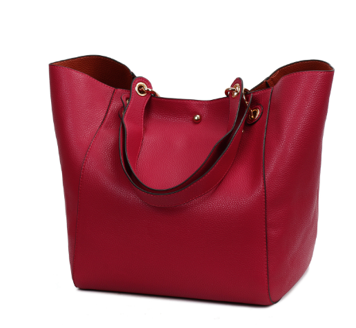 Vintage Womens Bucket Handbag Set - - handbag