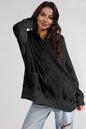Zip-Up Long Sleeve Jacket - Black -