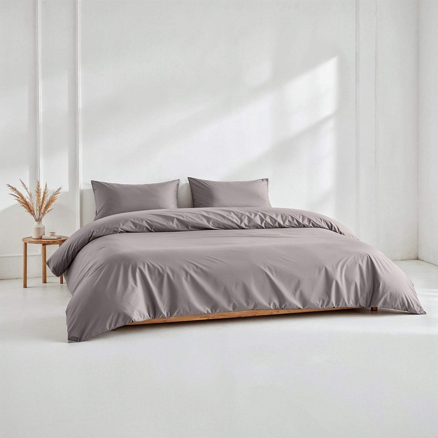 Luxe Australian Sateen Bedding Bundle - Pebble Gray Full - Home - Bed