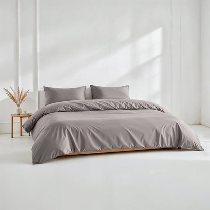 Luxe Australian Sateen Bedding Bundle - Pebble Gray Full - Home - Bed