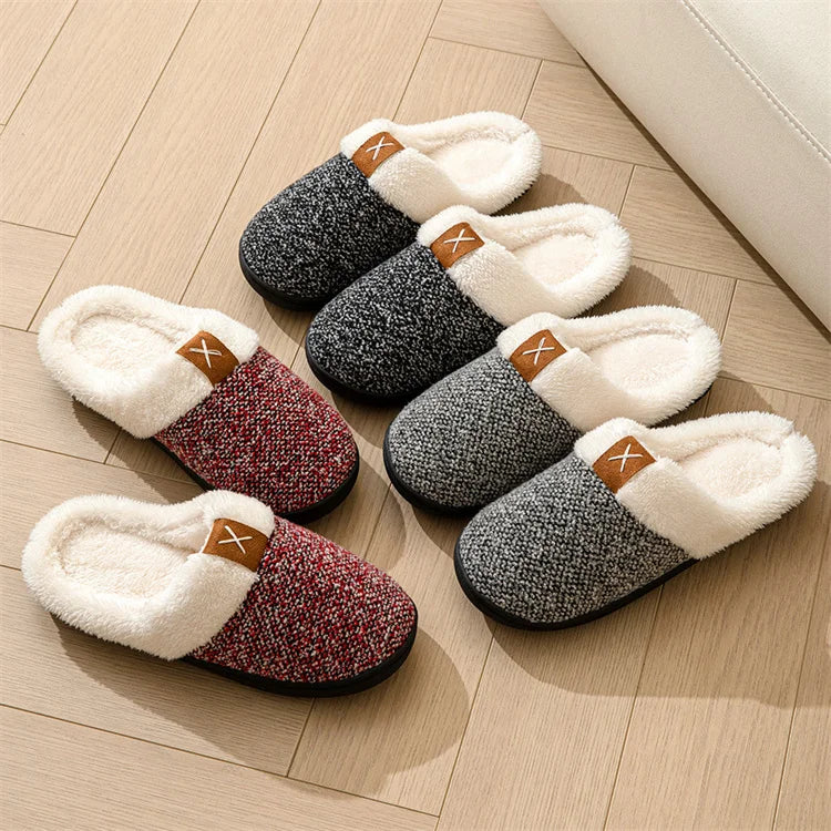 Home Slipper Plush Slides Indoor Slipper With Memory Foam