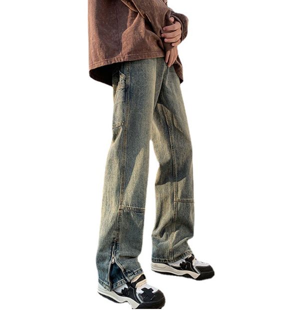 American Retro Heavy Wash Jeans - - jeans