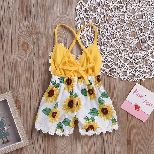 Sunlit Sunflower Toddler Playsuit - - one piece