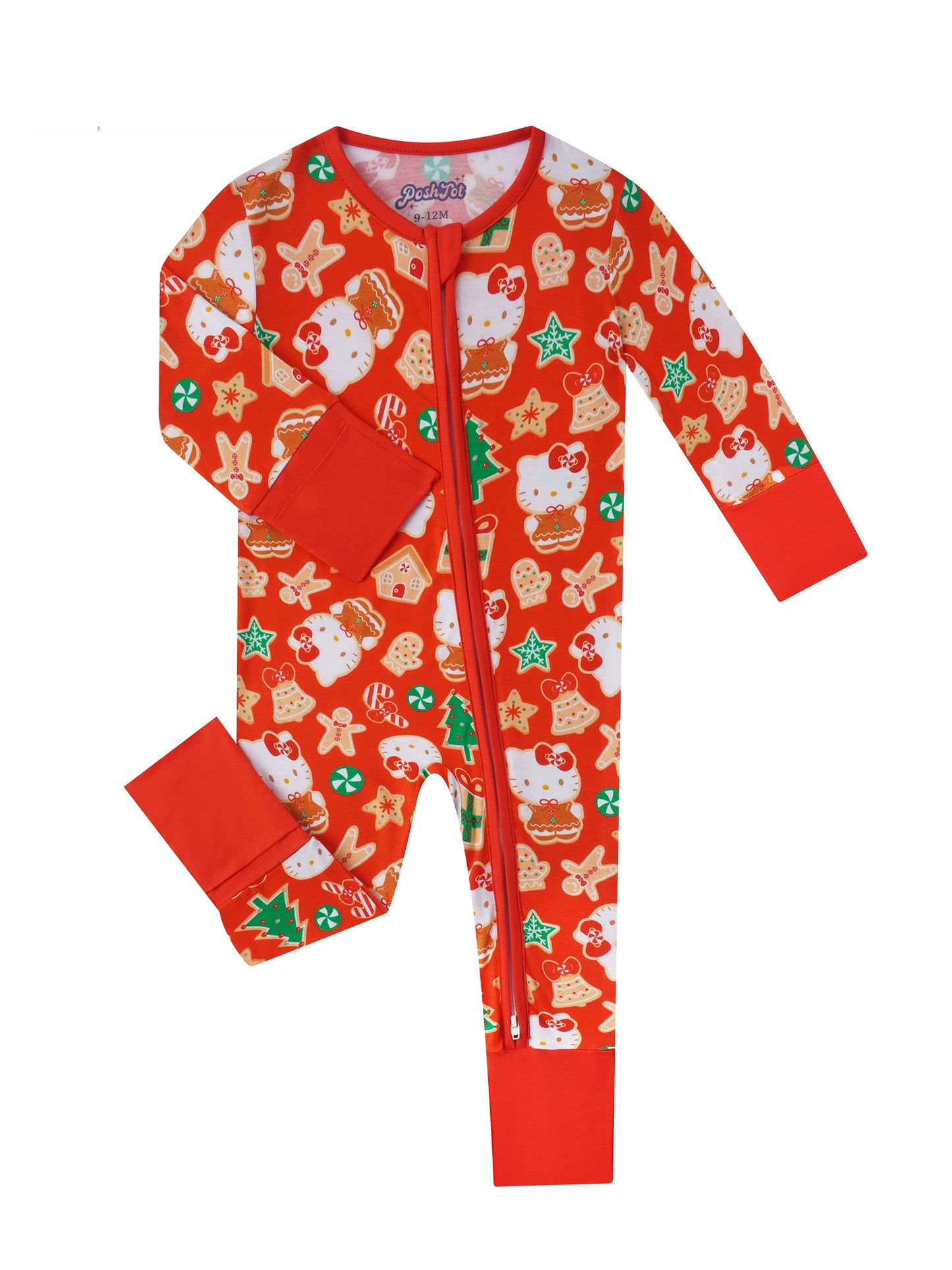 PoshTOT Sanrio Hello Kitty Christmas Bamboo Baby Convertible Zippy Romper - 18-24M - Zippy Romper