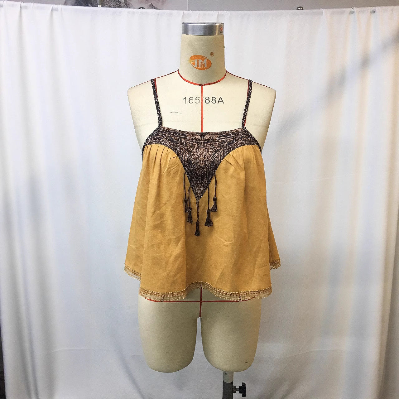 Chinese Style Retro Suspender Top - - 0