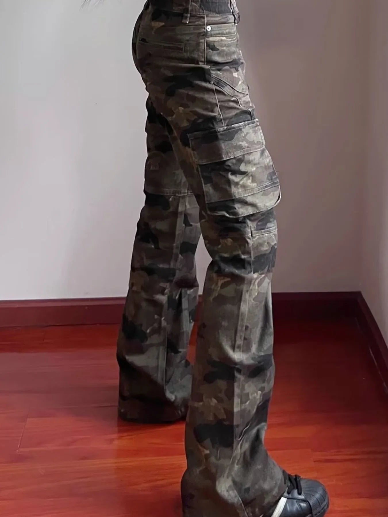 Men's Full Size Camouflage Cargo Jeans Plus Size - -