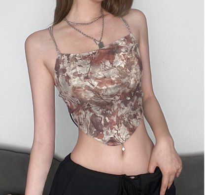 Retro Watercolor Contrast Tank Top - - Women's Fashion - Women's Clothing - Tops & Tees - Tank Tops