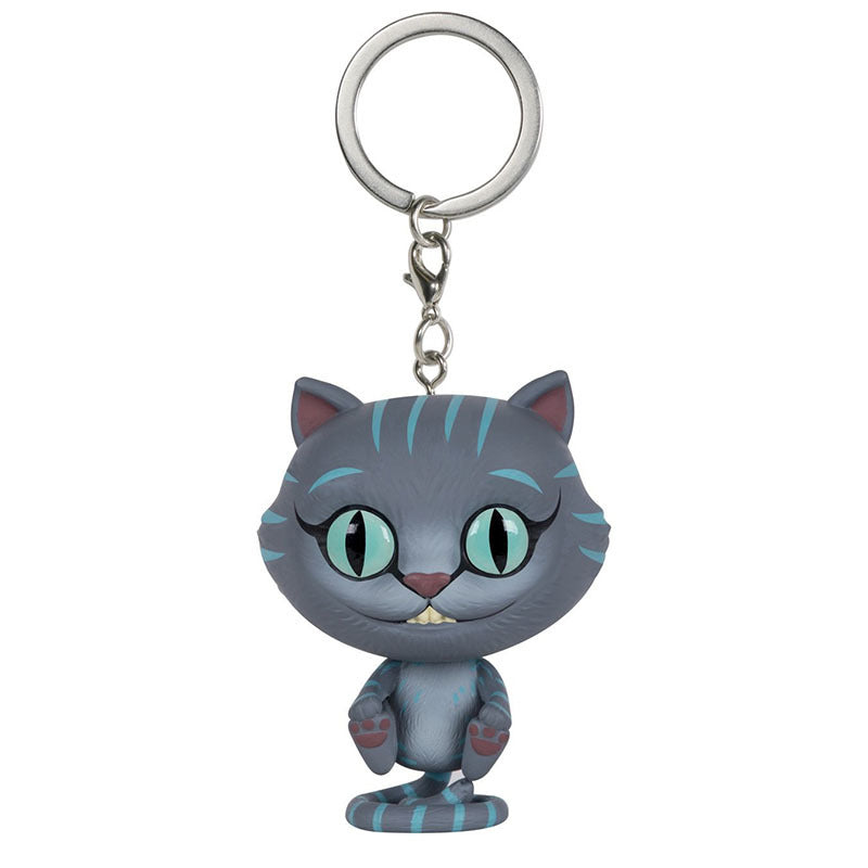 Wonderland Cheshire Cat Charm Keychain - - keychain