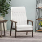 Mid-Century Faux Leather Upholstered Chair - Kia Day Design