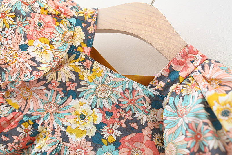 Summer Floral Princess Dress - - dress